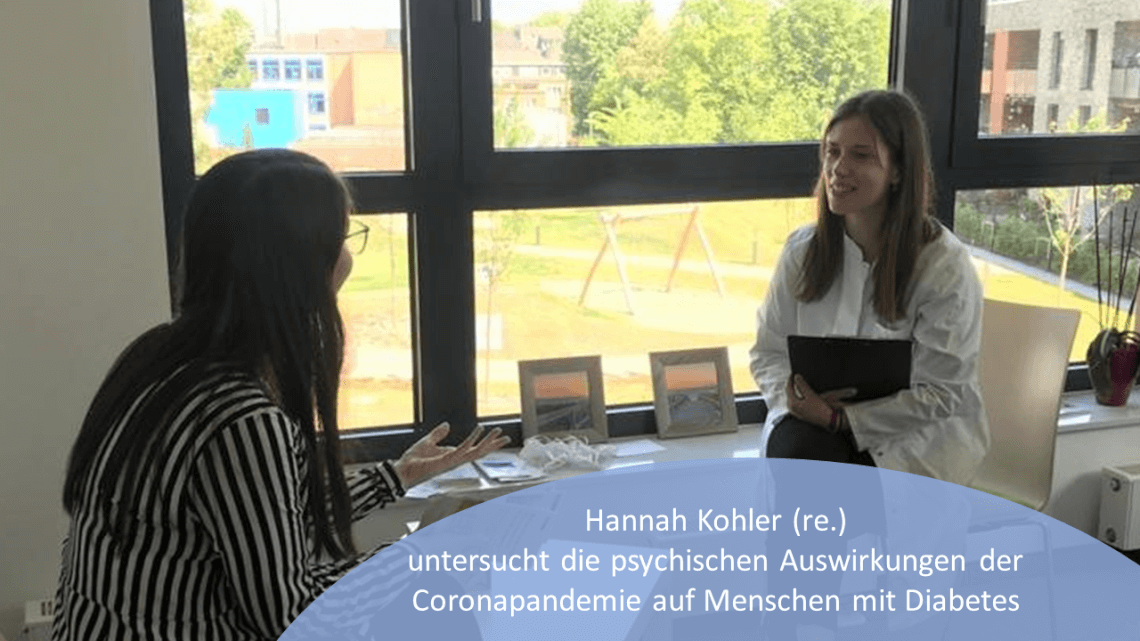 Hannah Kohler untersucht die psychische Auswirkung der Coronapandemie auf Menschen mit Diabetes