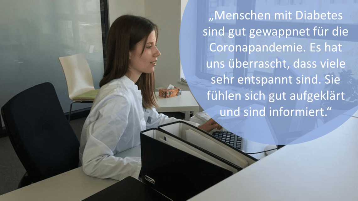 Menschen mit Diabetes sind gut gewappnet für die Coronapandemie. Es hat uns überrascht, dass viele sehr entspannt sind. Sie fühlen sich gut aufgeklärt und informiert.