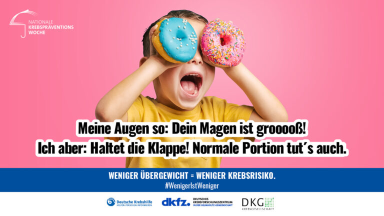 Kampagne #WenigerIstWeniger: Weniger Übergewicht senkt das Krebsrisiko