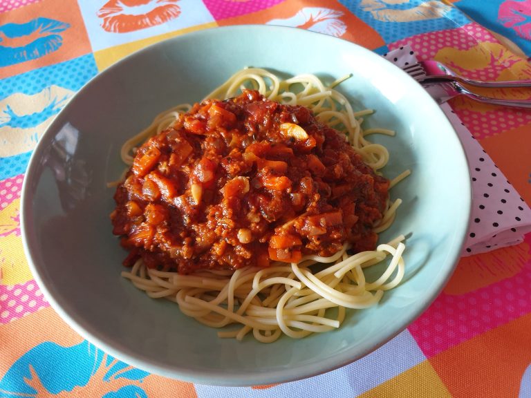 Rezept für Spaghetti Bolognese vegetarisch