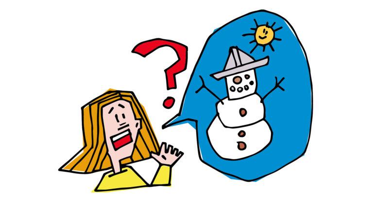 Nonie blickt's: Schneemann im Sommer – au Backe … zuhören!