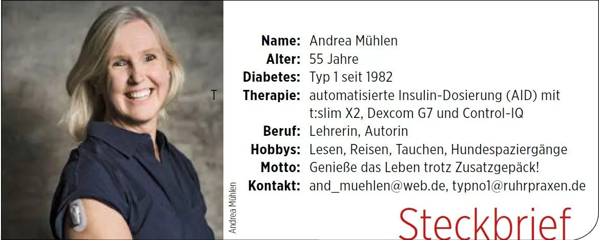 Tauchurlaub mit Diabetes: ins Paradies mit zwei Partnern | Steckbrief von Andrea Mühlen