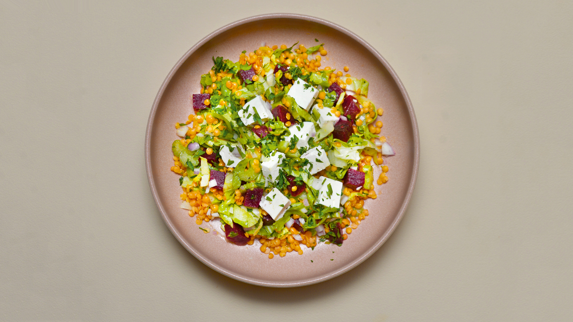 Rezept für Endiviensalat mit roten Linsen – Diabetes-Anker