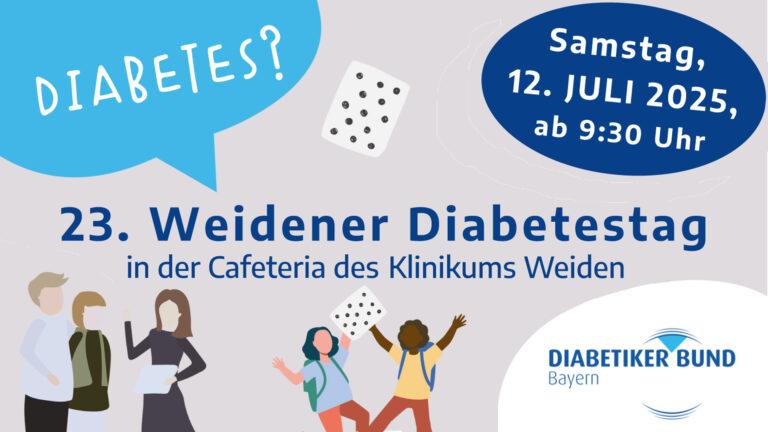 24. Weidener Diabetestag am Samstag, 12. Juli 2025, ab 9.30 Uhr | Foto: Diabetikerbund Bayern