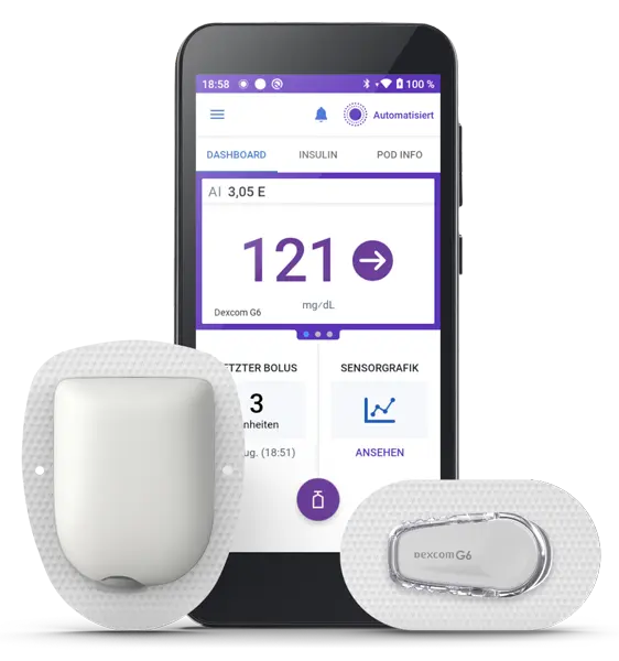 Das AID-System Omnipod 5 von Insulet.