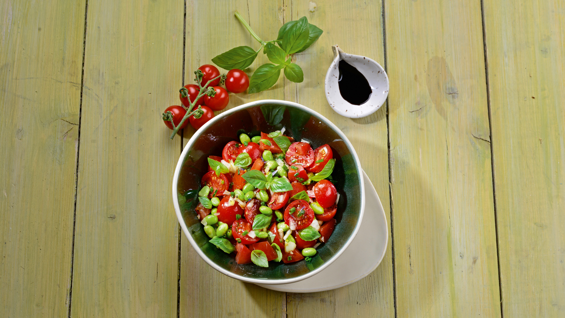 Rezept für Tomatensalat mit Edamame – Diabetes-Anker Rezept für Tomatensalat mit Edamame – Diabetes-Anker