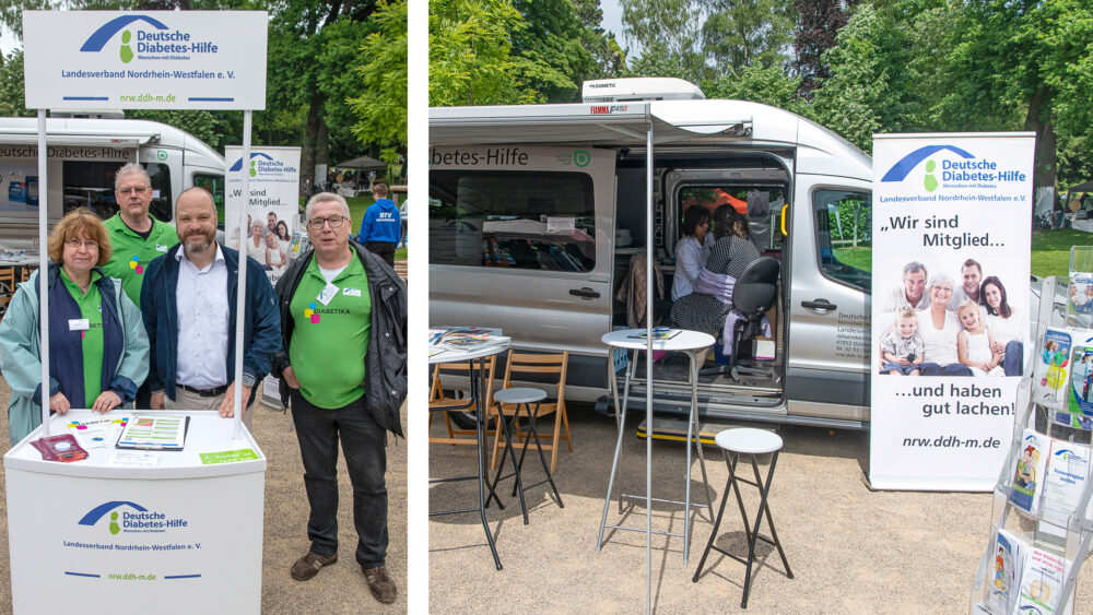 Mit dem Diabetes-Info-Mobil vor Ort: Wieder bei „Aachen zeigt Engagement“ | Fotos: Jonas Härter