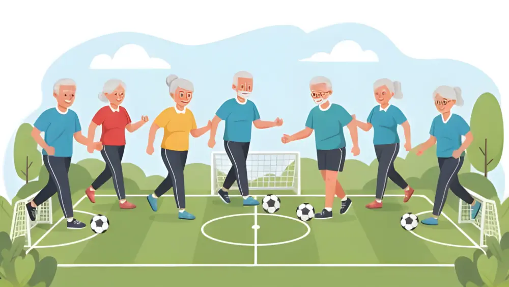 Walking Football: Kicken im Gehen | Foto: Hans-Georg Grell / Generiert mit KI