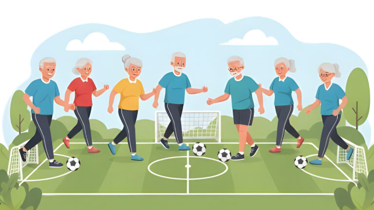Walking Football: Kicken im Gehen | Foto: Hans-Georg Grell / Generiert mit KI