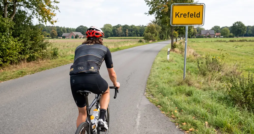Sven Glaß auf dem Weg nach Krefeld. // generiert mit Adobe Firefly