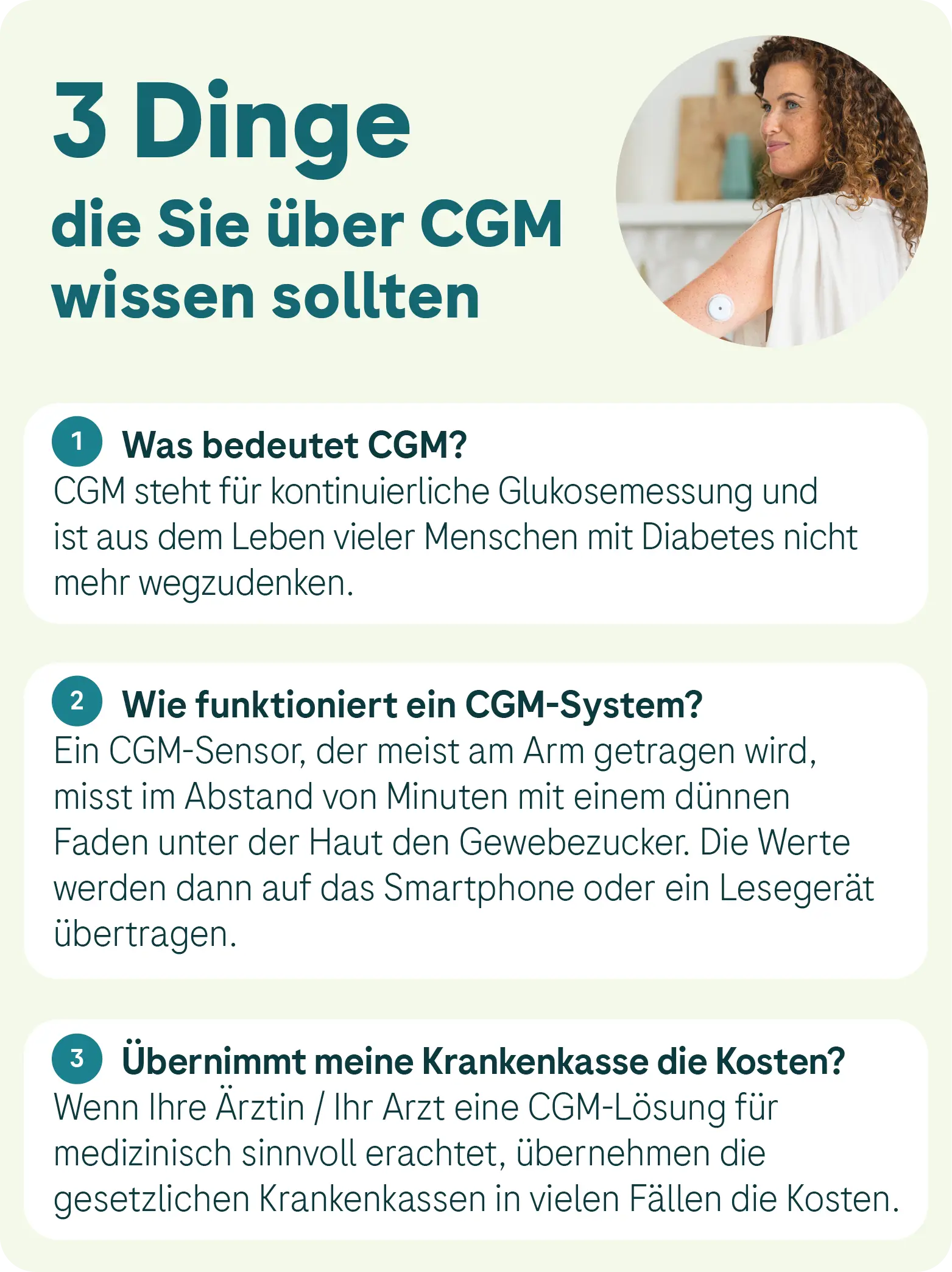Diese drei Fakten sollten CGM-Nutzer:innen kennen.
