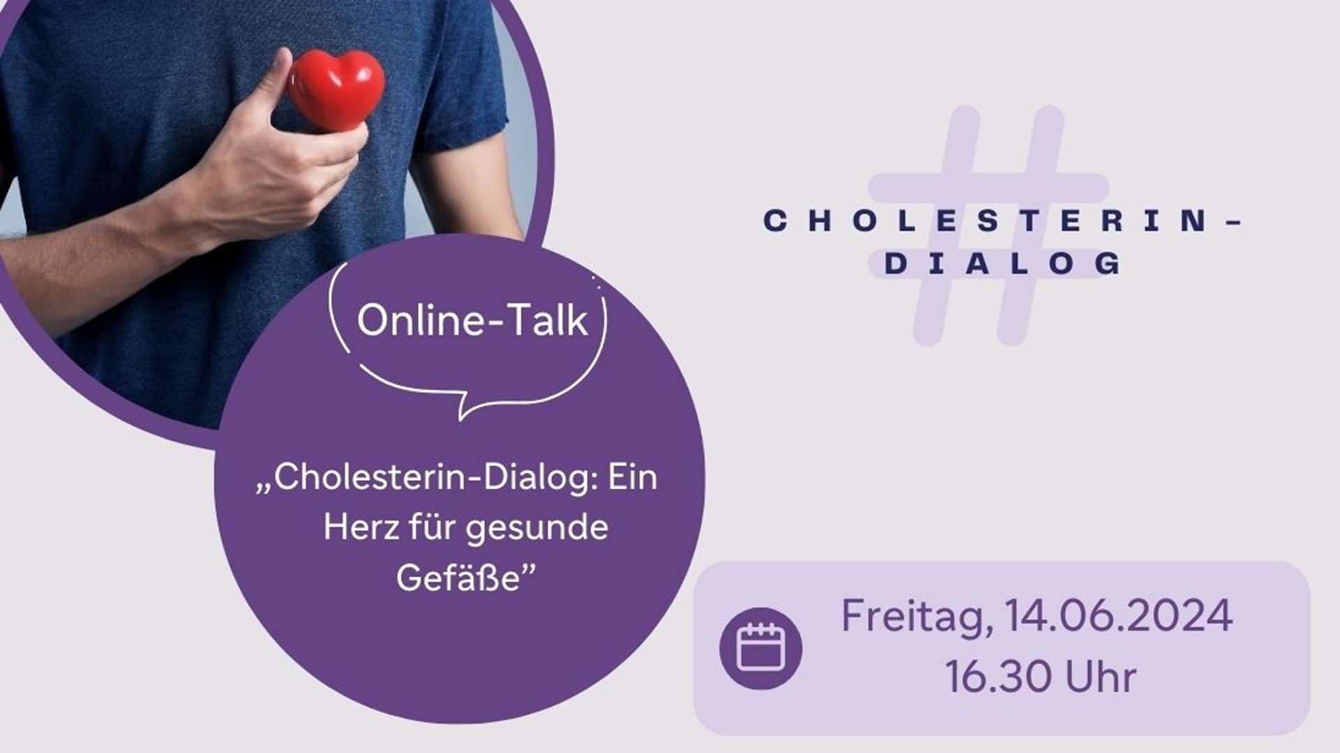 Cholesterin-Dialog live am 14. Juni: Ein Herz für gesunde Gefäße